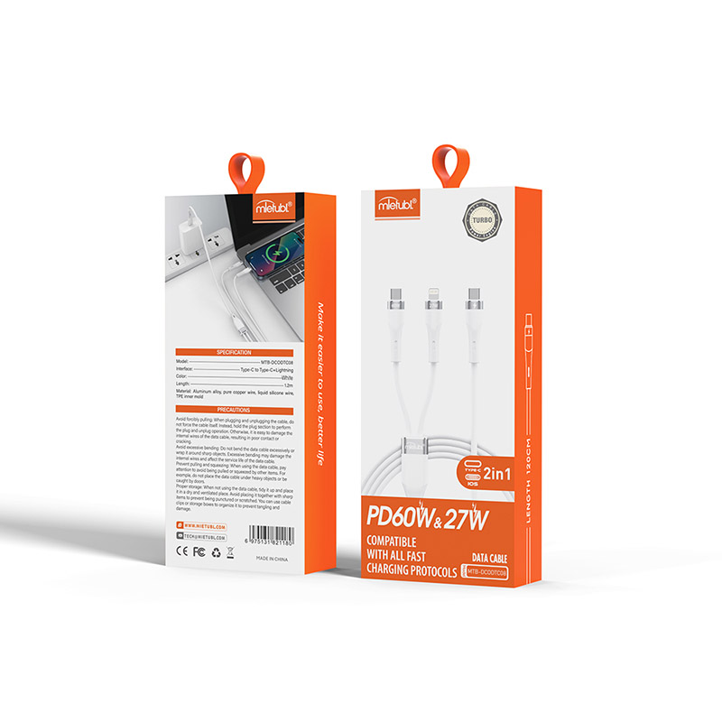 Type-C + Lightning 2-in-1 charging cable