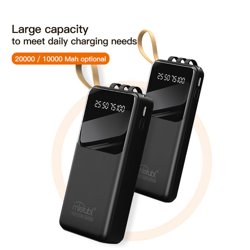 Power bank with charing cable